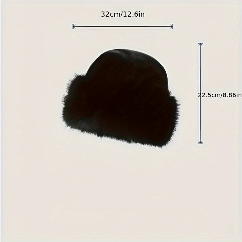 Celia | Luxe White Faux Fur Winter Hat With Ear Protection