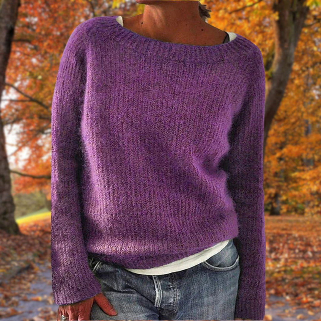 Phoebe | Elegant Chunky Knit Long Sleeve Sweater