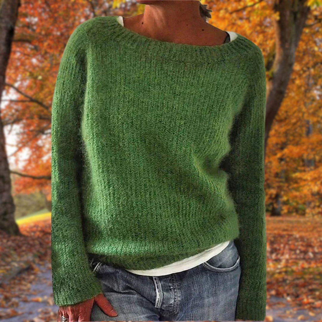 Phoebe | Elegant Chunky Knit Long Sleeve Sweater