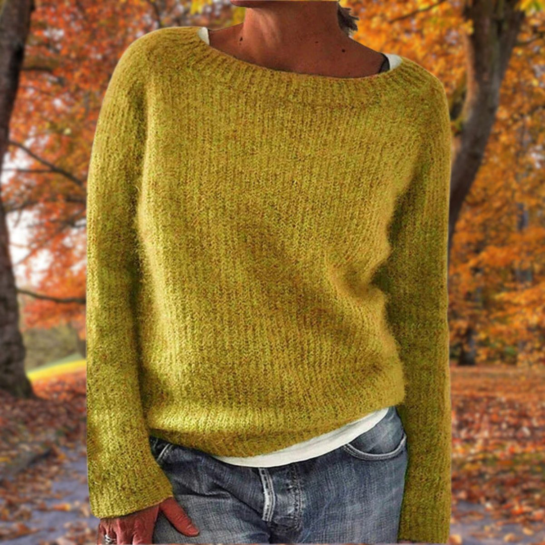Phoebe | Elegant Chunky Knit Long Sleeve Sweater