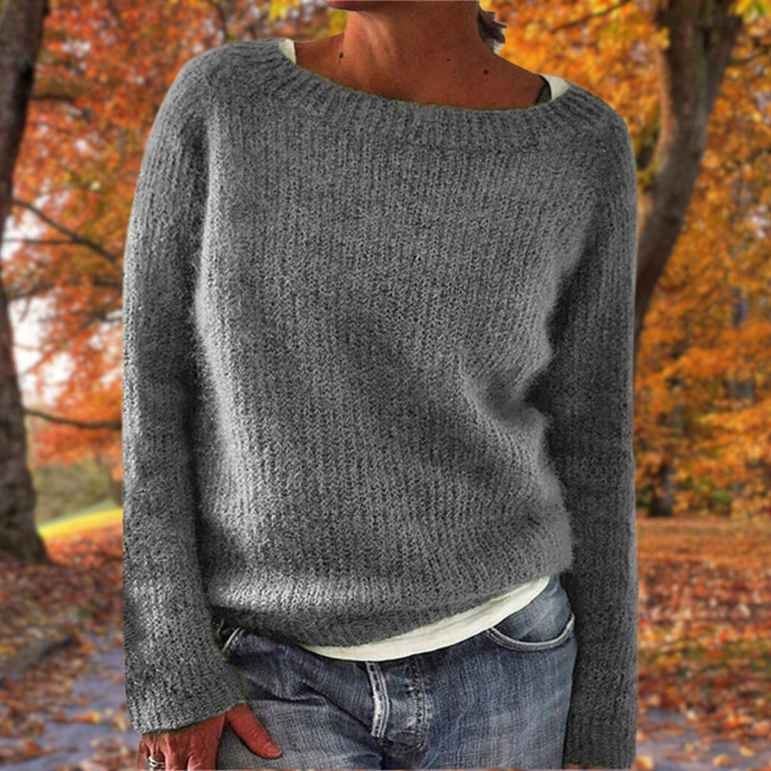 Phoebe | Elegant Chunky Knit Long Sleeve Sweater