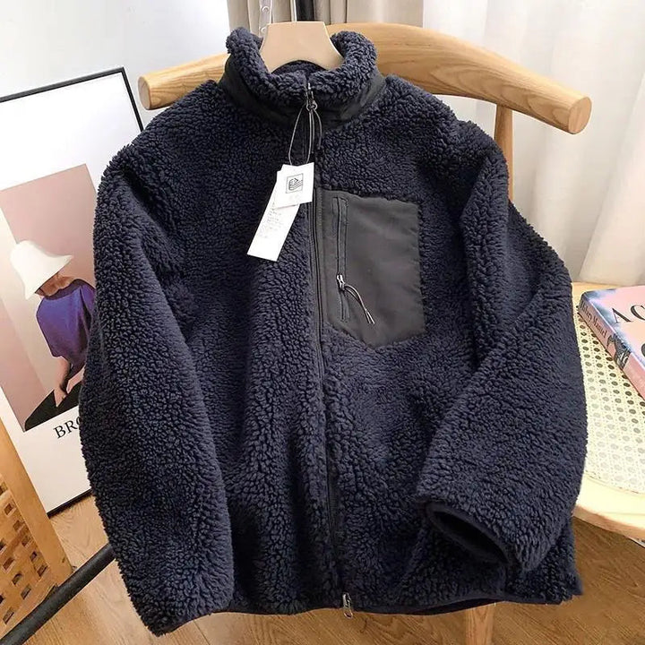 Lily | Chic Sherpa Zip-Up Jacket With High Collar