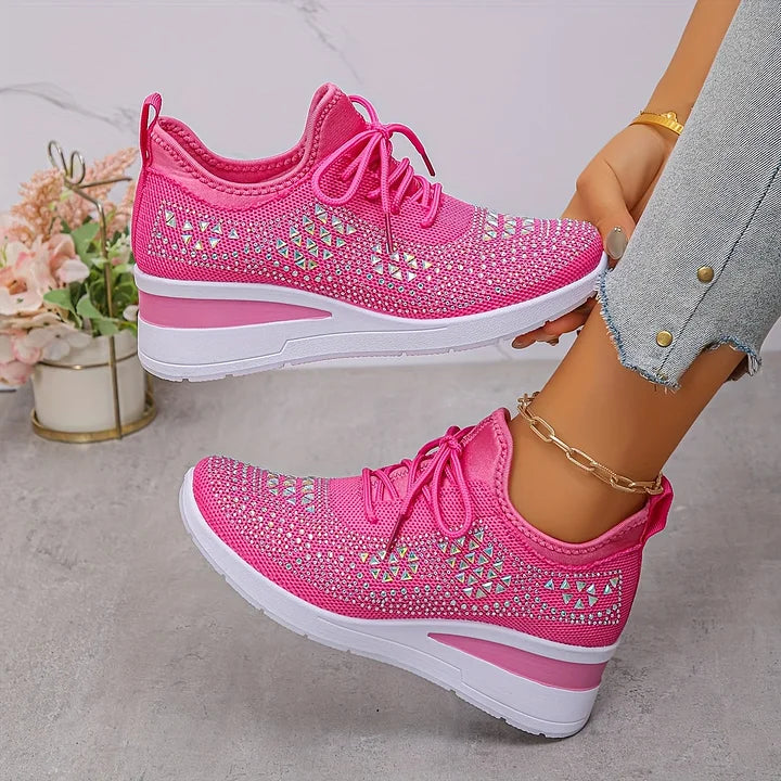 Bonnie | Elegant Rhinestone Embellished Orthopedic Sneakers