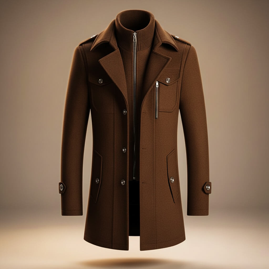 Margot | Elegant Virgin Wool Overcoat With Double-Breasted Design
