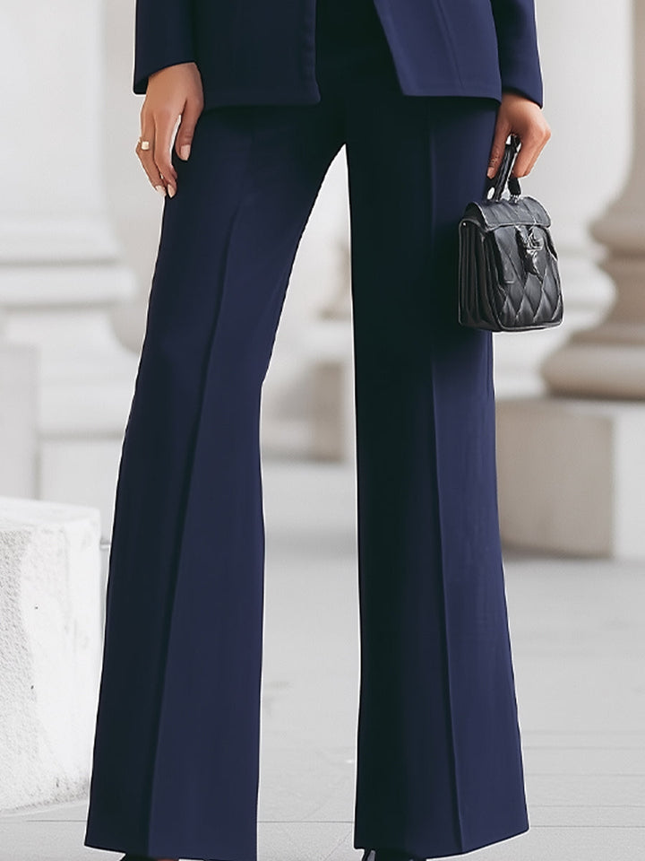 Talia | Elegant Tailored Blazer & Wide Leg Trouser Suit Set