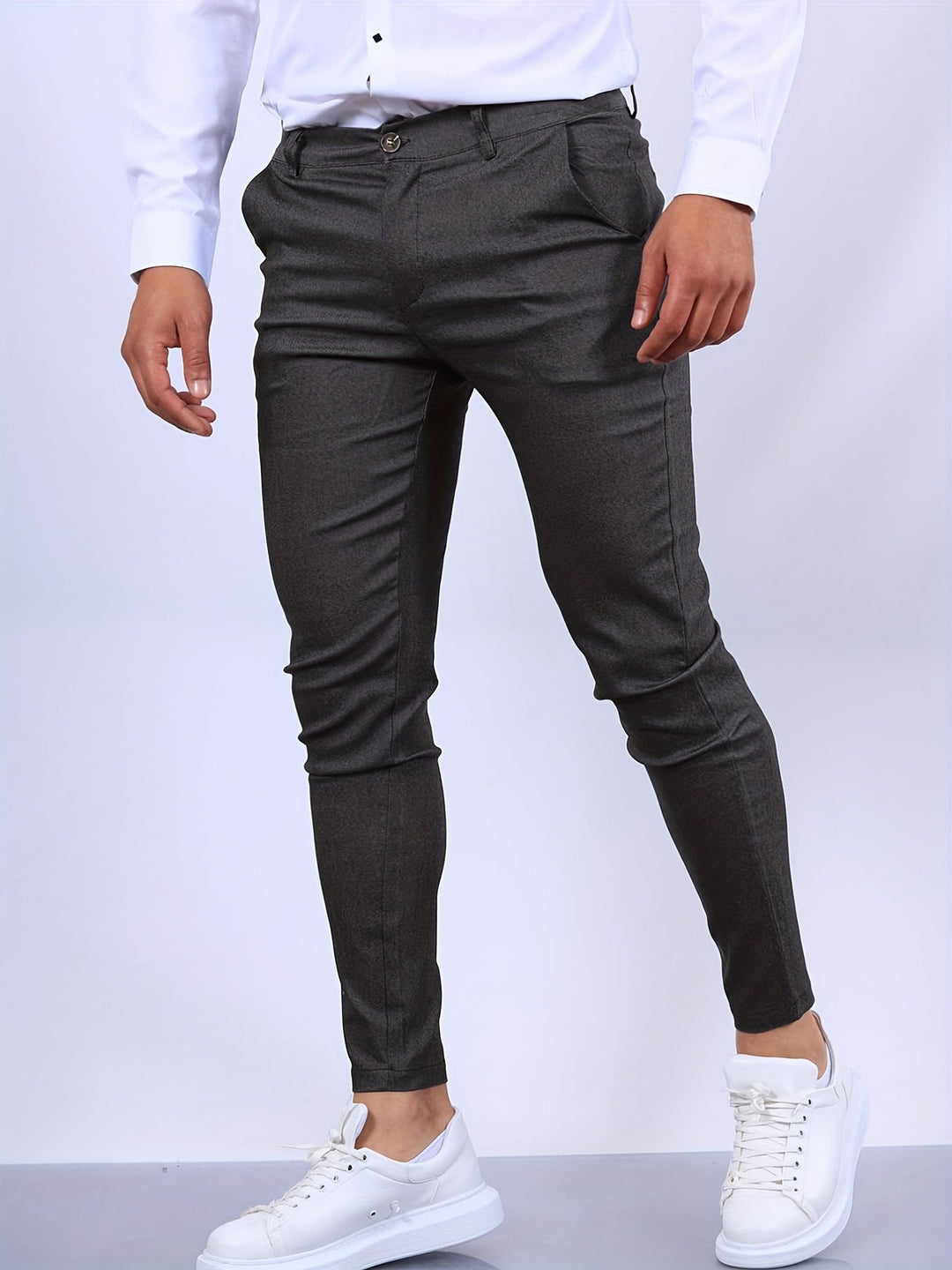 Kai | Elegant Slim Fit Business Trousers For Modern Men