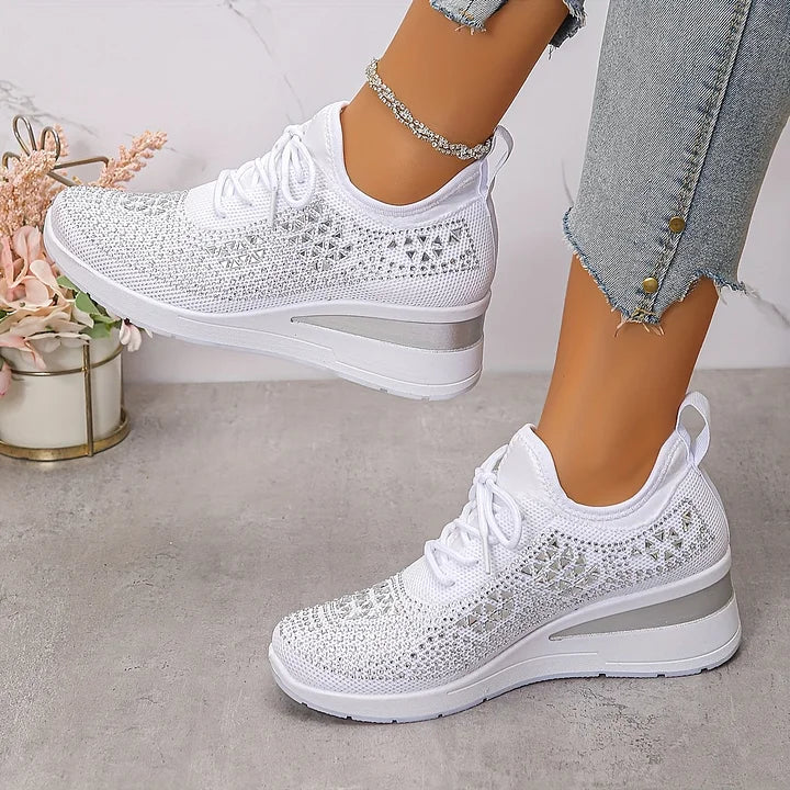 Bonnie | Elegant Rhinestone Embellished Orthopedic Sneakers