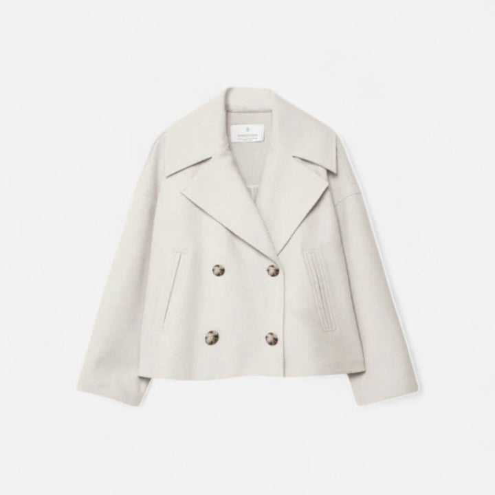 Grace | Chic Double Breasted Wool Peacoat - Structured Minimalist