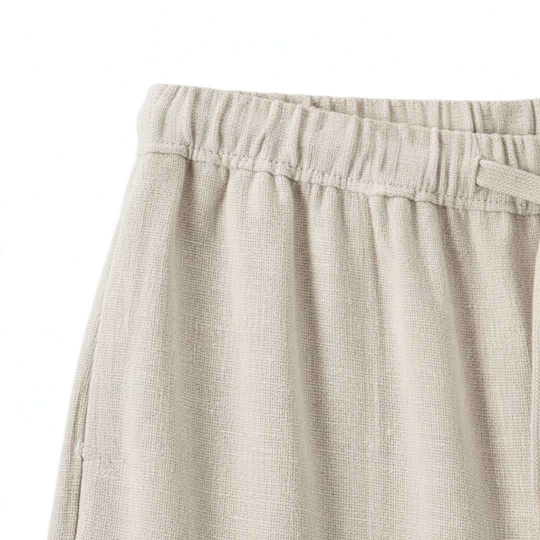 Lincoln | Elegant Linen Button-Up Shirt And Pants Set Men