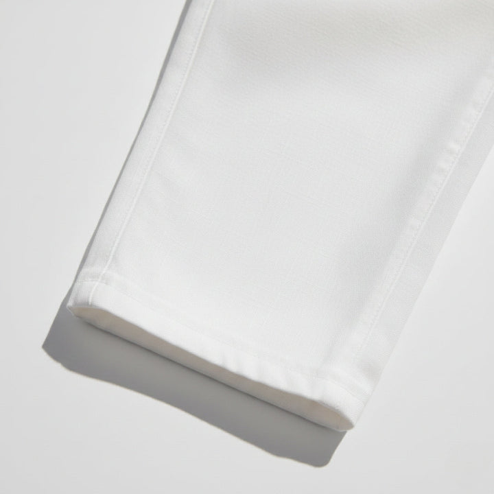 Evander | Premium White Linen Straight Leg Casual Pants Men