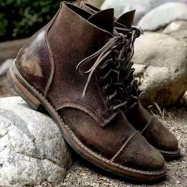 Jason | Stylish Brown Leather Lace Up Boots Men