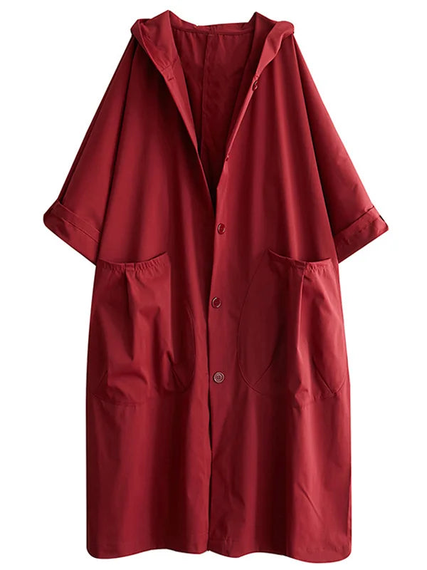 Kira | Elegant Long Waterproof Trench Coat with Hood