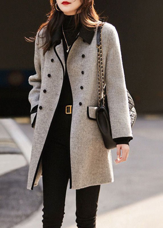 Imogen | Chic Double-Breasted Wool Coat With Belt