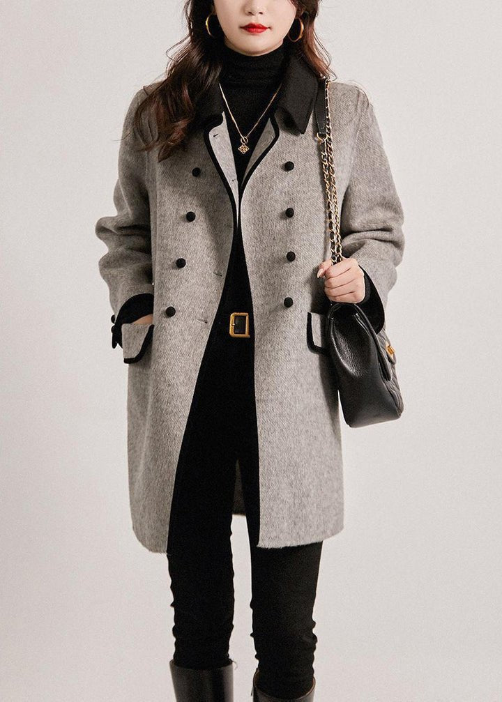 Imogen | Chic Double-Breasted Wool Coat With Belt