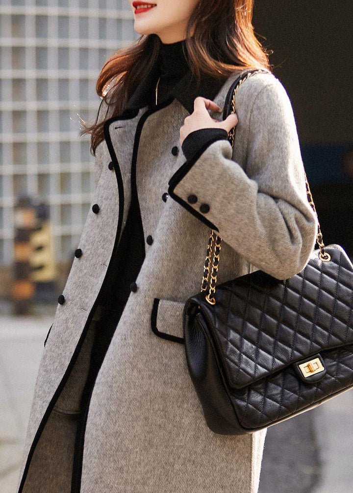 Imogen | Chic Double-Breasted Wool Coat With Belt