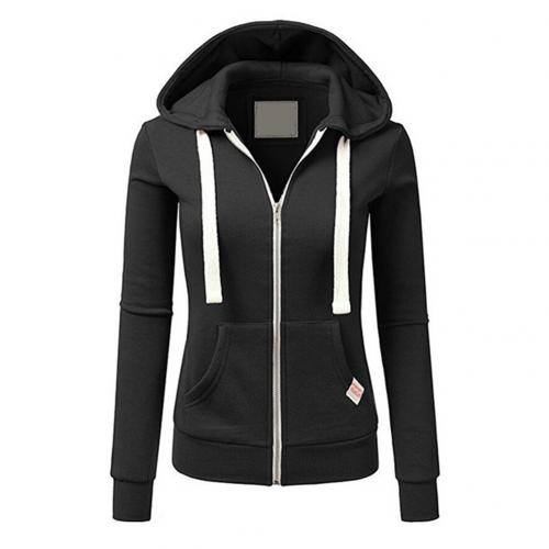 Evy | Stylish Zip Up Hoodie With Drawstring Hood And Slim Fit
