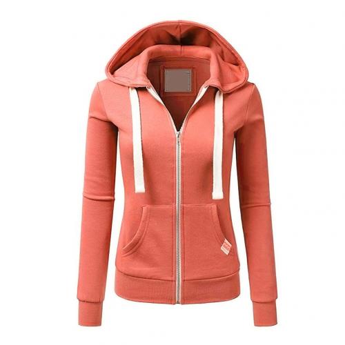 Evy | Stylish Zip Up Hoodie With Drawstring Hood And Slim Fit