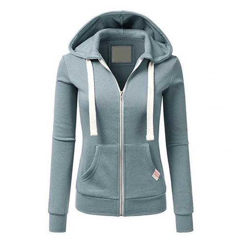 Evy | Stylish Zip Up Hoodie With Drawstring Hood And Slim Fit