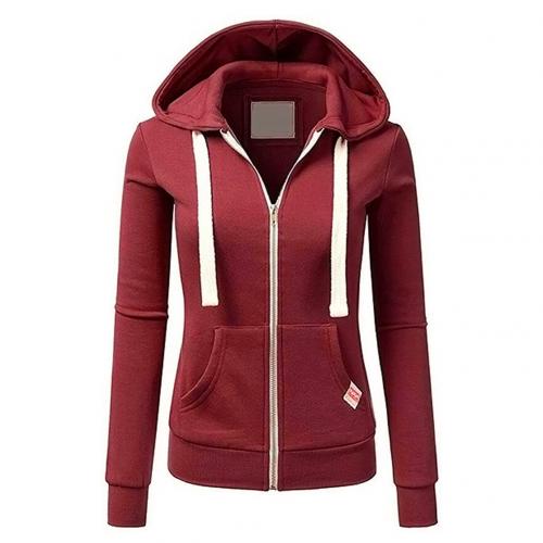 Evy | Stylish Zip Up Hoodie With Drawstring Hood And Slim Fit