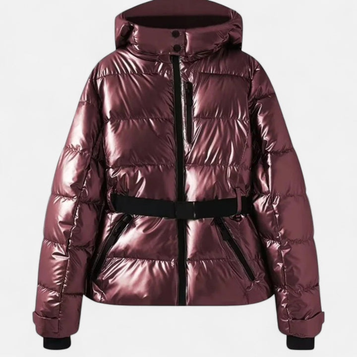 Emma | Elegant Belted Quilted Puffer Ski Jacket Women