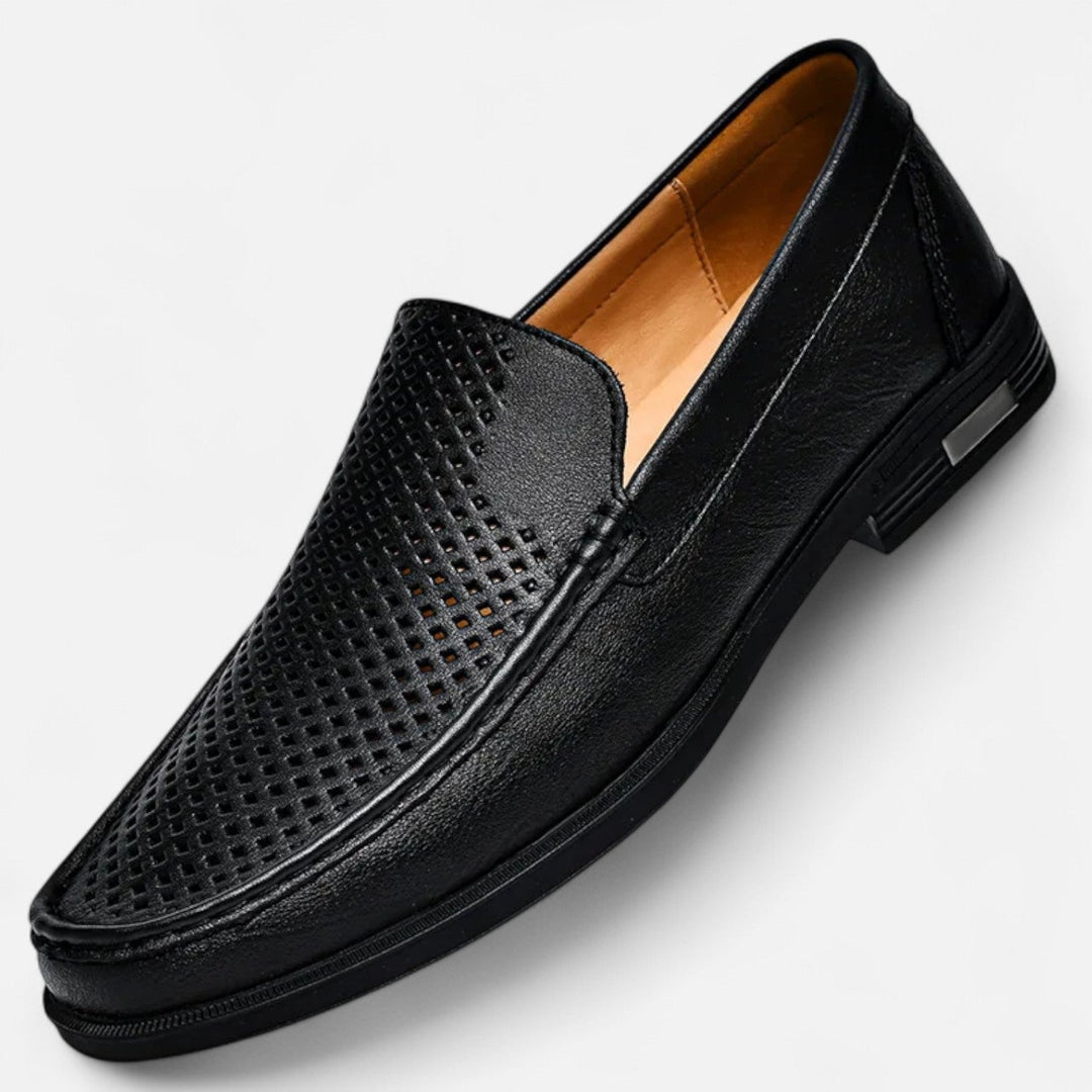 Vivienne | Elegant Woven Leather Slip-On Loafers For Men