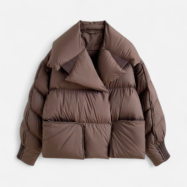 Penelope | Chic Convertible Down Puffer Jacket With Removable Sleeves