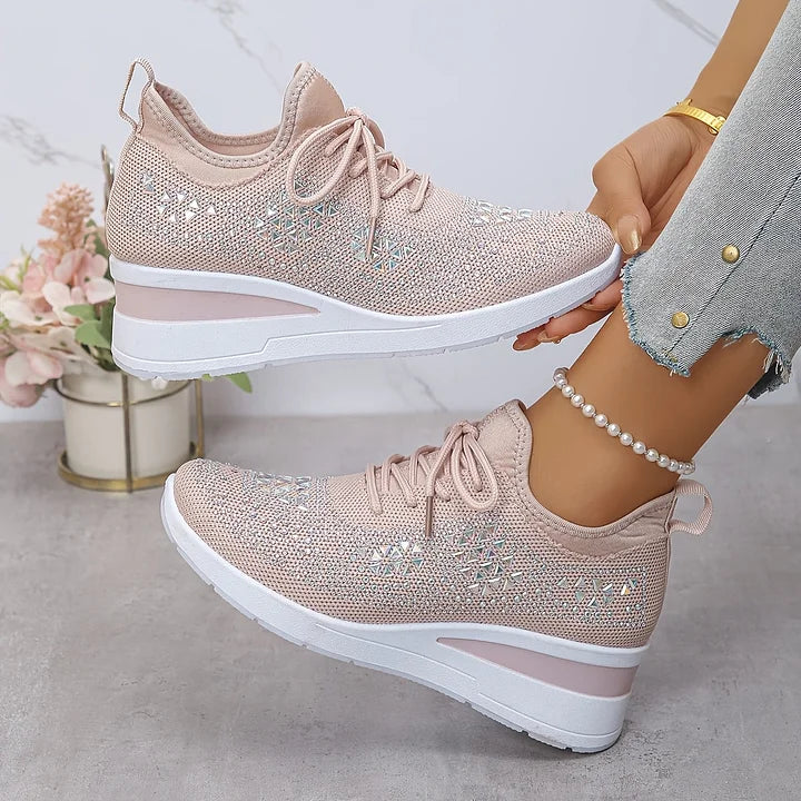 Bonnie | Elegant Rhinestone Embellished Orthopedic Sneakers