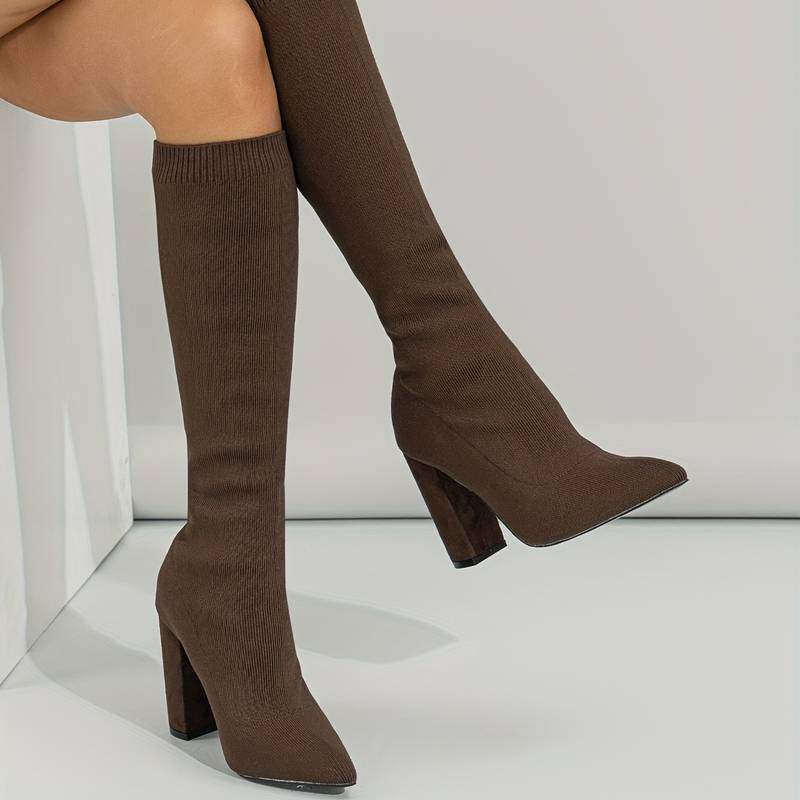 Audrey | Elegant Women’s High-Heeled Knee Boots