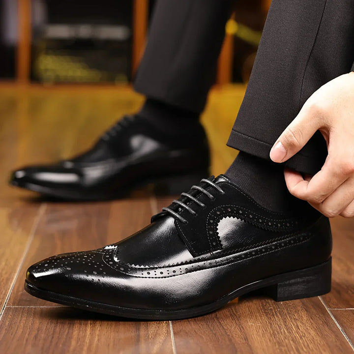 Demetrius | Elegant Wingtip Oxford Leather Dress Shoes Men
