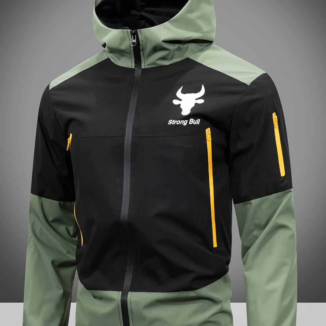 Zoe | Stylish Color Block Waterproof Hooded Jacket