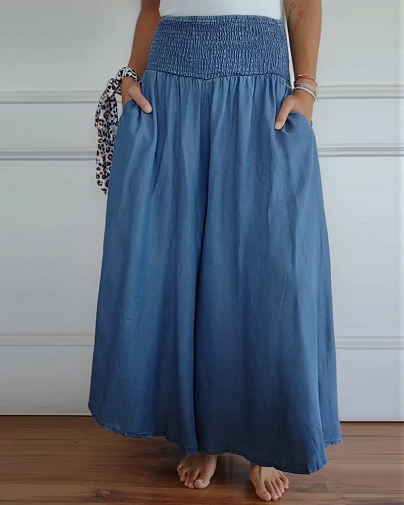Paloma | Elegant High Waisted Wide Leg Palazzo Pants