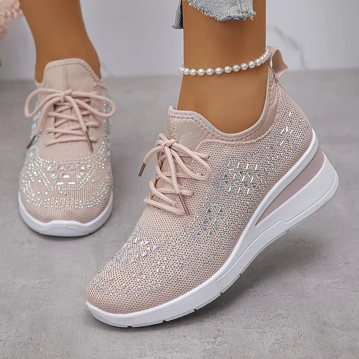 Bonnie | Elegant Rhinestone Embellished Orthopedic Sneakers