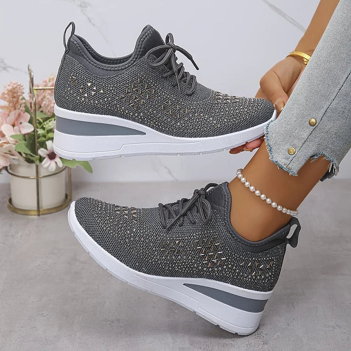 Bonnie | Elegant Rhinestone Embellished Orthopedic Sneakers