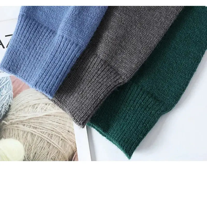 Fiona | Stylish Cable Knit Patchwork Sweater
