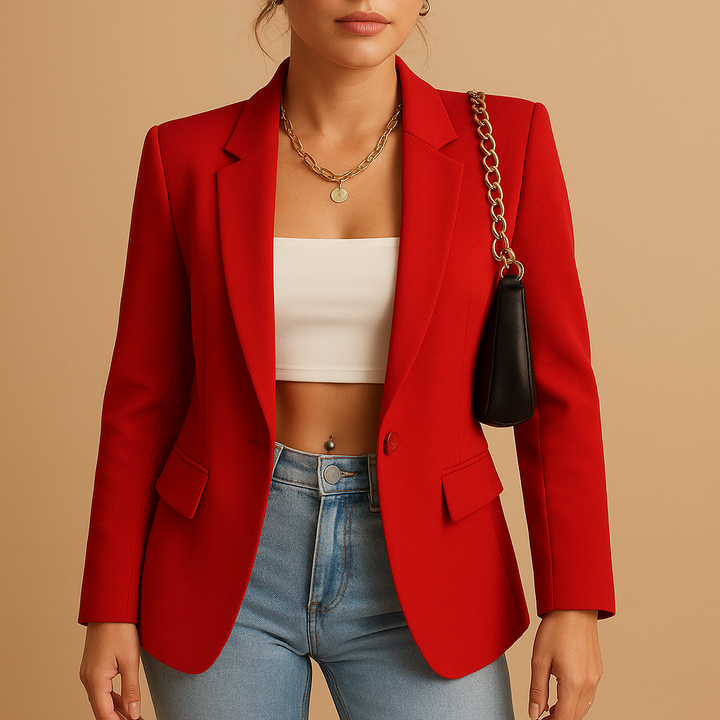 Maeve | Stylish Tailored Green Blazer With Structured Silhouette