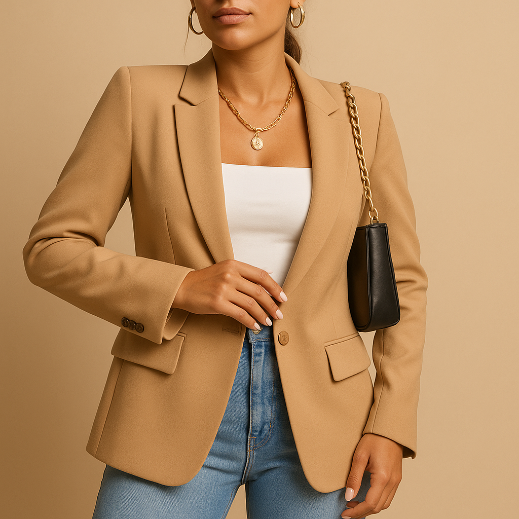 Maeve | Stylish Tailored Green Blazer With Structured Silhouette