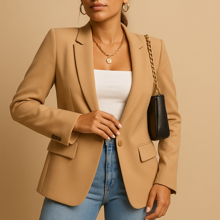 Maeve | Stylish Tailored Green Blazer With Structured Silhouette