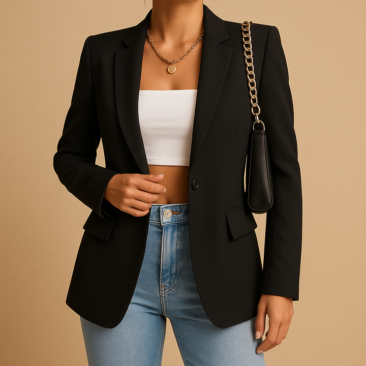 Maeve | Stylish Tailored Green Blazer With Structured Silhouette