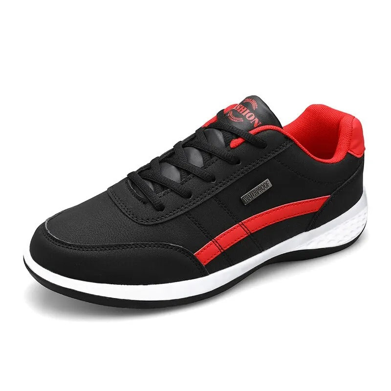 Rosette | Stylish Men's Navy Orthopedic Sneakers With Orange Accents