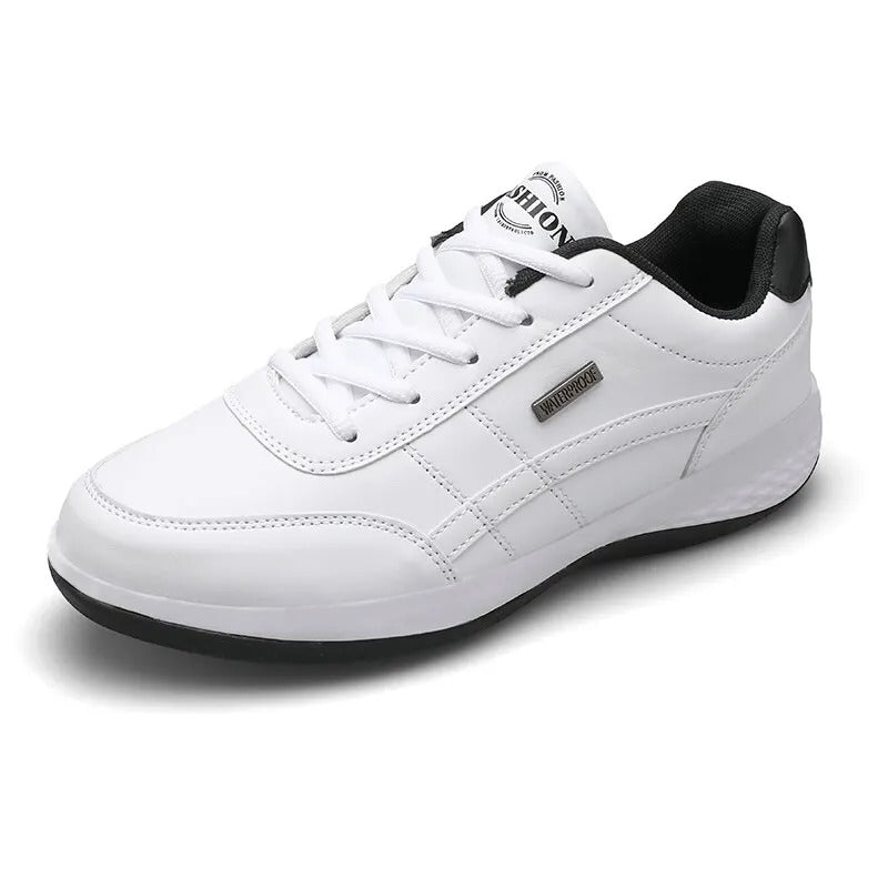 Rosette | Stylish Men's Navy Orthopedic Sneakers With Orange Accents