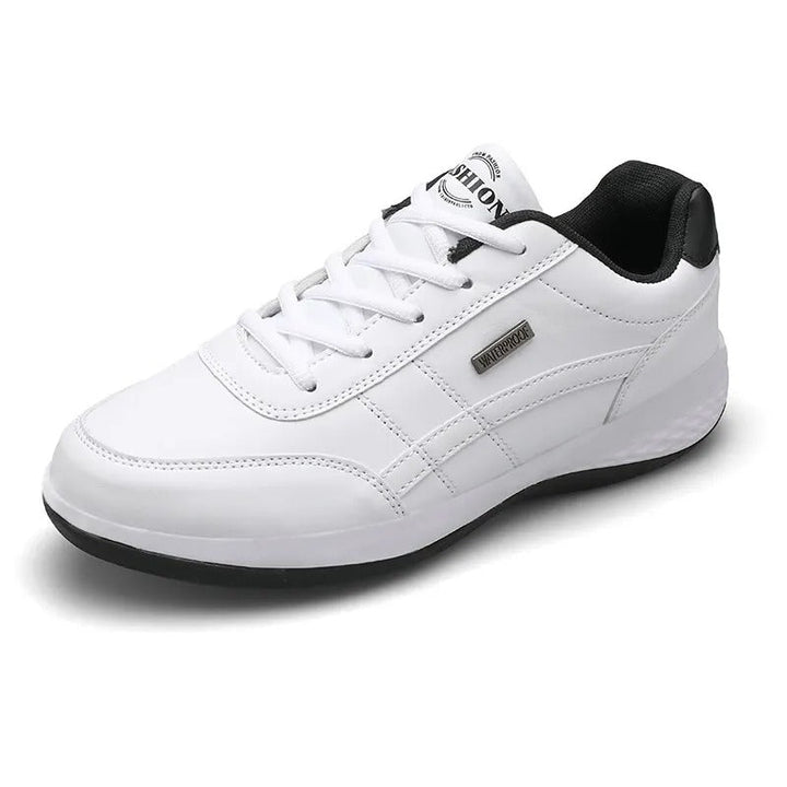 Rosette | Stylish Men's Navy Orthopedic Sneakers With Orange Accents