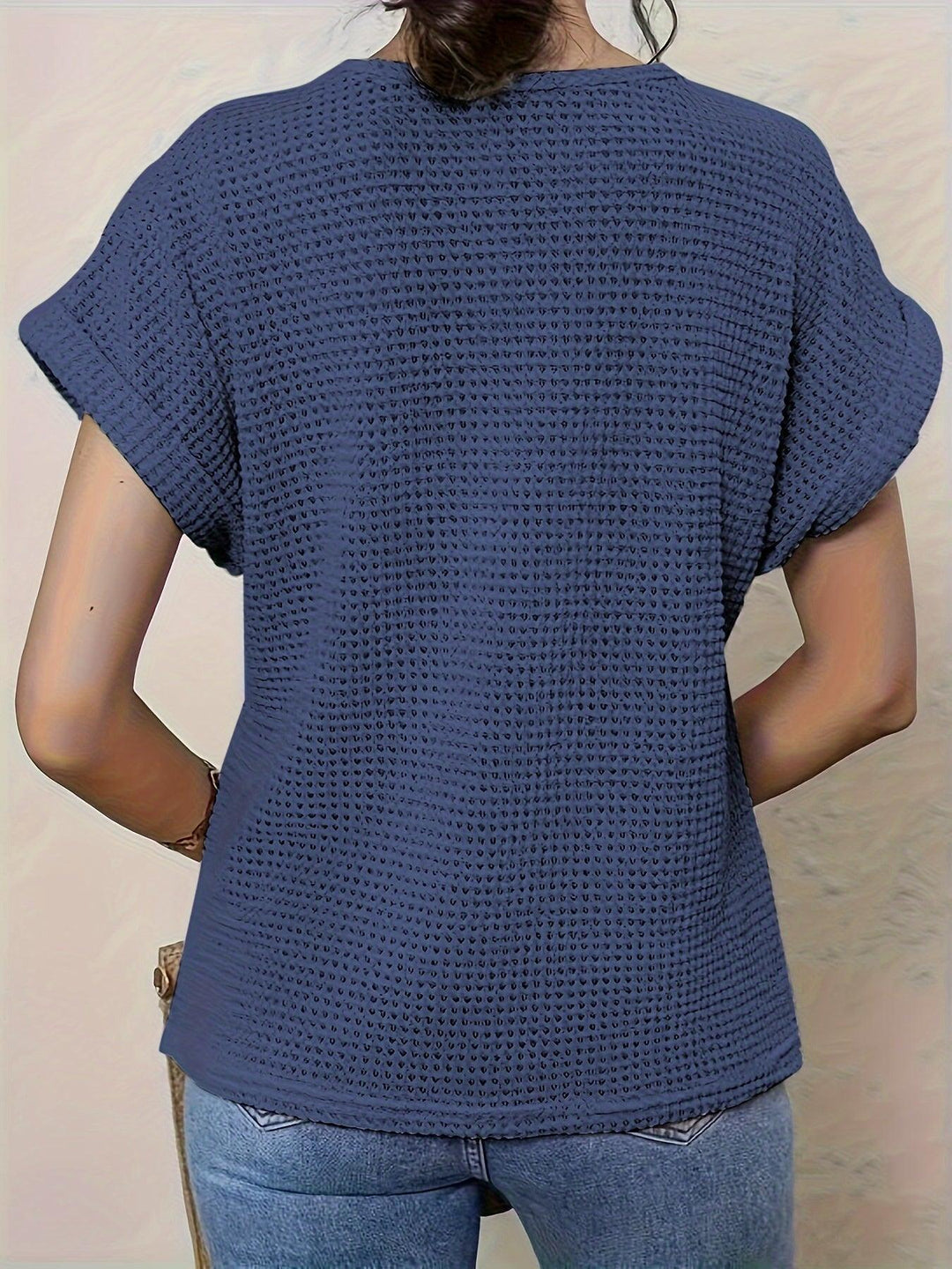 Wren | Elegant Crochet Lace Short Sleeve Knit Top