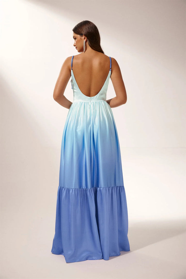Marlena | Elegant Ombre Cut-Out Tiered Maxi Dress