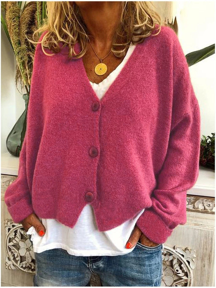Kira | Cozy V-Neck Button Up Knit Cardigan Women
