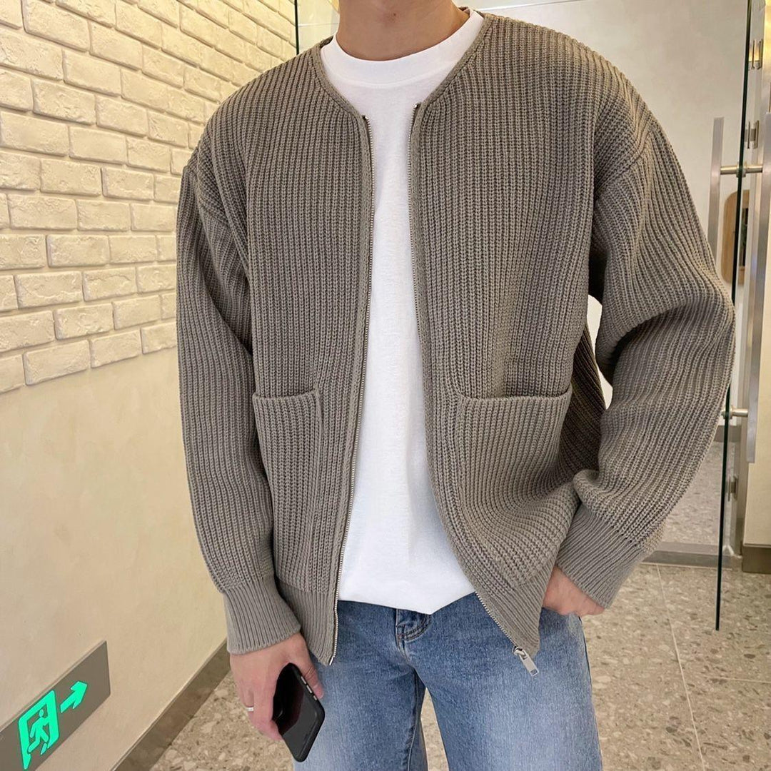 Lorenzo | Oversized Ribbed Open Front Cardigan For Men