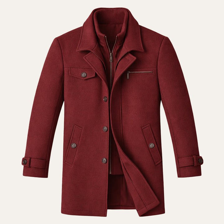 Margot | Stylish Men's Wool Blend Smart Coat With Button Closure