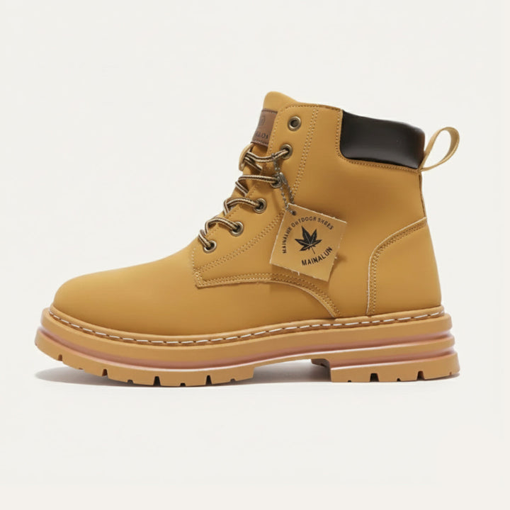 Margot | Stylish Wheat Lace-Up Work Boots Men
