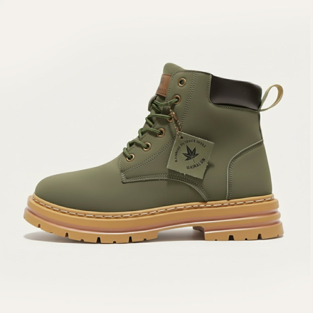 Margot | Stylish Wheat Lace-Up Work Boots Men
