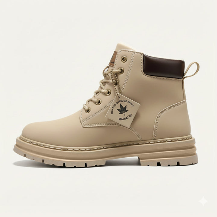 Margot | Stylish Wheat Lace-Up Work Boots Men