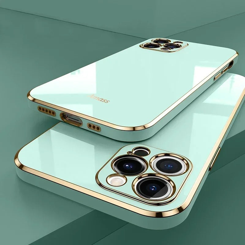 Serena | Sleek Gold-Trimmed Protective Phone Case